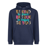 Navy be kind be true be you Heavyweight Hoodie - NancyCooperArtShop