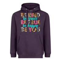 Plum be kind be true be you Heavyweight Hoodie - NancyCooperArtShop
