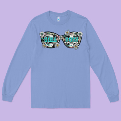 Girl Boss Long Sleeve Tee Designed By Sublimationcraftshop