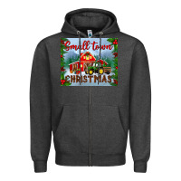 Charcoal Heather small town christmas mousepad Zipper Hoodie - BundleAndBundleShop