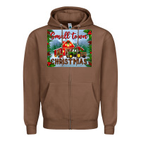 Chestnut small town christmas mousepad Zipper Hoodie - BundleAndBundleShop