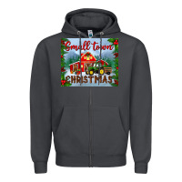 Smoke small town christmas mousepad Zipper Hoodie - BundleAndBundleShop