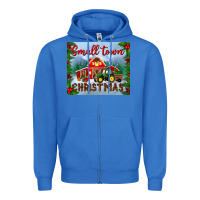 True Royal small town christmas mousepad Zipper Hoodie - BundleAndBundleShop
