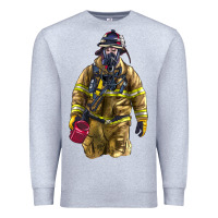Heather Grey Firefighter Premium Sweatshirt - LillyAllenDesigns