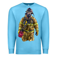 Ocean Blue Firefighter Premium Sweatshirt - LillyAllenDesigns