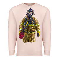 Pale Pink Firefighter Premium Sweatshirt - LillyAllenDesigns