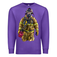 Purple Firefighter Premium Sweatshirt - LillyAllenDesigns
