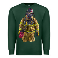 Sports Green Firefighter Premium Sweatshirt - LillyAllenDesigns