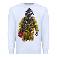 White Firefighter Premium Sweatshirt - LillyAllenDesigns