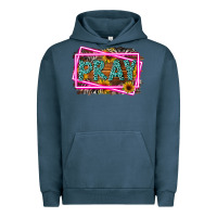 Pigment Midnight Navy Western Pray Religious Urban Hoodie - LillyAllenDesigns