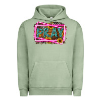 Pigment Oil Green Western Pray Religious Urban Hoodie - LillyAllenDesigns