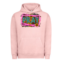Pigment Salmon Western Pray Religious Urban Hoodie - LillyAllenDesigns