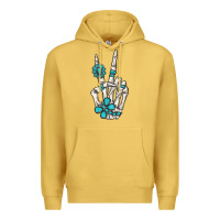 Antique Gold turquoise gemstone skeleton hand Premium Hoodie - MaliasSmallBusiness