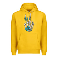 Lemon turquoise gemstone skeleton hand Premium Hoodie - MaliasSmallBusiness