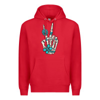 Red turquoise gemstone skeleton hand Premium Hoodie - MaliasSmallBusiness