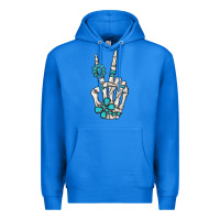 True Royal turquoise gemstone skeleton hand Premium Hoodie - MaliasSmallBusiness