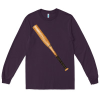Plum wooden softball bat Long Sleeve Tee - FaDigitalArtStudio