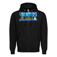 Black winter vibes license plate Zipper Hoodie - BundleAndBundleShop