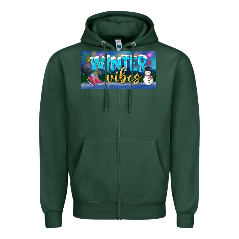 Winter Vibes License Plate Zipper Hoodie by BundleAndBundleShop | Teevron