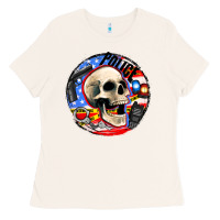 Police Skull And Police Equipment Ladies Tee | Teevron