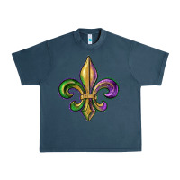 Midnight Navy fleur de lis Urban Heavy Tee - RanaPortraitStore