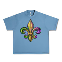Pebble Blue fleur de lis Urban Heavy Tee - RanaPortraitStore