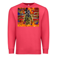 Cardinal Western Firefighter With American Premium Sweatshirt - LillyAllenDesigns