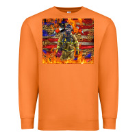 Carrot Western Firefighter With American Premium Sweatshirt - LillyAllenDesigns