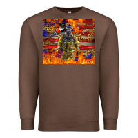 Chestnut Western Firefighter With American Premium Sweatshirt - LillyAllenDesigns