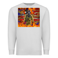 Dove Grey Western Firefighter With American Premium Sweatshirt - LillyAllenDesigns