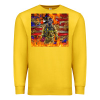Lemon Western Firefighter With American Premium Sweatshirt - LillyAllenDesigns