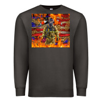 Smoke Western Firefighter With American Premium Sweatshirt - LillyAllenDesigns