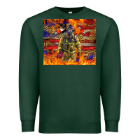 Sports Green Western Firefighter With American Premium Sweatshirt - LillyAllenDesigns