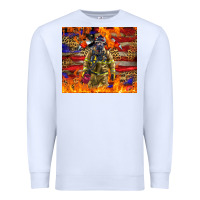 White Western Firefighter With American Premium Sweatshirt - LillyAllenDesigns