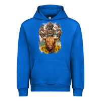 Cobalt Western Heifer Cow with crosses Urban Hoodie - LillyAllenDesigns