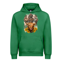 Emerald Western Heifer Cow with crosses Urban Hoodie - LillyAllenDesigns