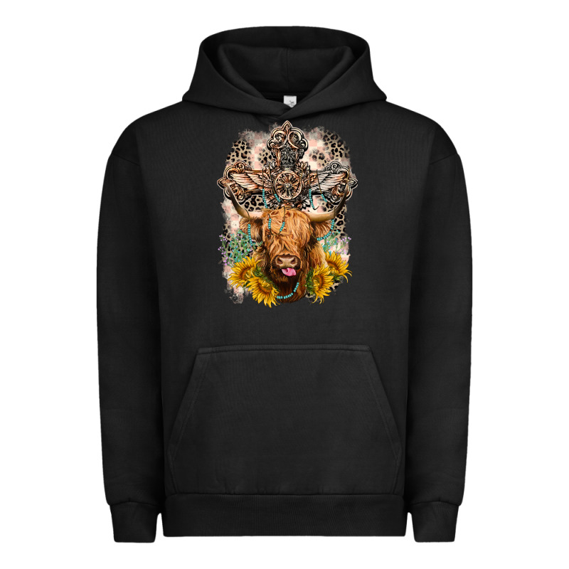 Western Heifer Cow With Crosses Urban Hoodie by LillyAllenDesigns | Teevron