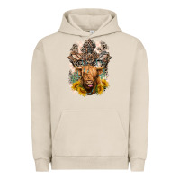 Pigment French Oak Western Heifer Cow with crosses Urban Hoodie - LillyAllenDesigns