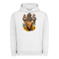 Pigment Lunar Rock Western Heifer Cow with crosses Urban Hoodie - LillyAllenDesigns