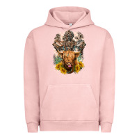 Pigment Salmon Western Heifer Cow with crosses Urban Hoodie - LillyAllenDesigns