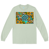 Matcha western turquoise and sunflowers skinny metal can holder Long Sleeve Tee - HRA Design Shop