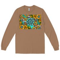 Toasted Coconut western turquoise and sunflowers skinny metal can holder Long Sleeve Tee - HRA Design Shop