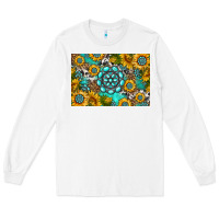 White western turquoise and sunflowers skinny metal can holder Long Sleeve Tee - HRA Design Shop