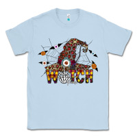 Dusty Blue Witch Please Classic Tee - CowhideDigitalArt