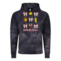 Cloud Black softball coquette bow Vintage Hoodie - JahusDesignShop