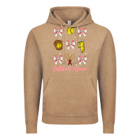 Vintage Coffee softball coquette bow Vintage Hoodie - JahusDesignShop