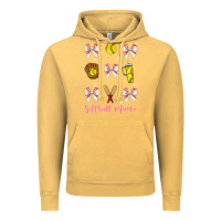 Vintage Mustard softball coquette bow Vintage Hoodie - JahusDesignShop