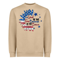 Land Of The Free Because Of The Brave Heavyweight Sweatshirt | Teevron