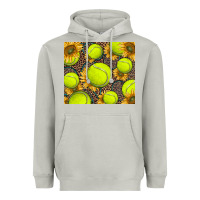 Moon Dust tennis ball with sunflower and racket Heavyweight Hoodie - BarkalooDesign