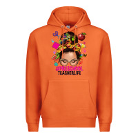 Carrot preschool teacher life  messy bun Premium Hoodie - NancyCooperArtShop